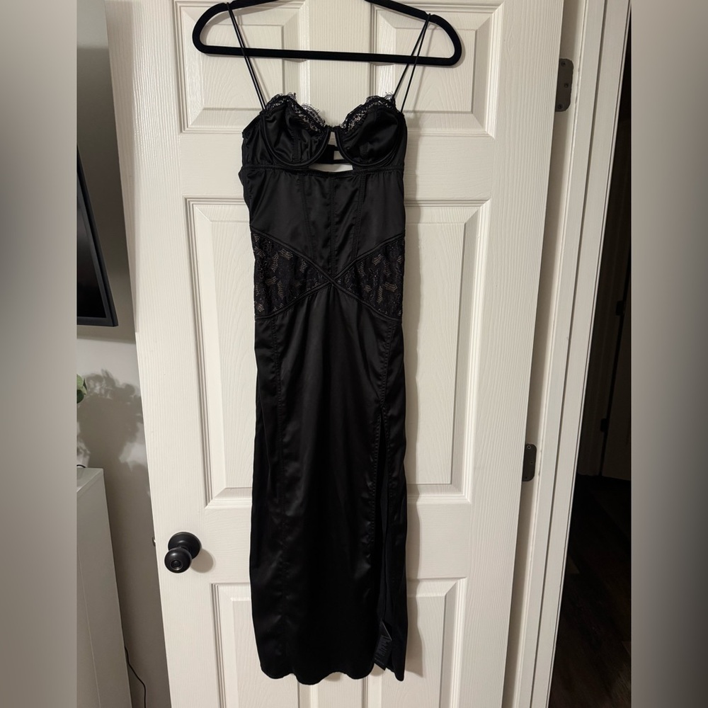 Urban Outfitters Black Lace Corset Dress